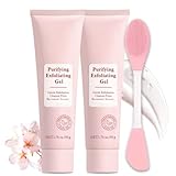 2 Stück Purifying Exfoliating Gel - Gesichtspeeling Reinigung - Peeling-Gel für das Gesicht - Peeling Für Gesicht Tiefenreinigung - Feuchtigkeitsspendend Body Cleansing Face Exfoliating Scrub