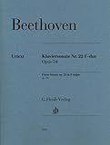 Klaviersonate Nr. 22 F-dur op. 54: Besetzung: Klavier zu zwei Händen (G. Henle Urtext-Ausgabe) - Ludwig van Beethoven, Hrsg.: Bertha Antonia Wallner 