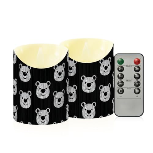 Velas falsas LED decorativas de oso para regalar en cumpleaños y hogar