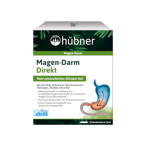 hübner® Magen-Darm Direkt – 30 Direktsticks á 15ml für unterwegs, vegan, geschmacksneutral, ohne Zusätze, mit hoher Bindungsfähigkeit für Krankheitserreger & Giftstoffe