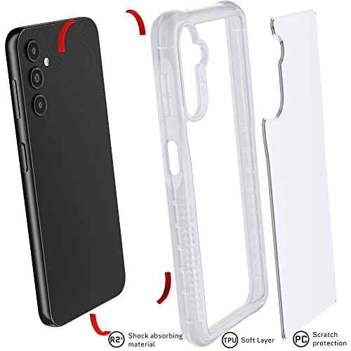 Image of Ghostek COVERT Shockproof Samsung Galaxy A14 Case Premium Thin Protective Phone Cover Slim Lightweight Design Heavy Duty Shock Absorbent Grip Bumper Designed for 2023 Samsung Galaxy A14 (6.6 inch) (Clear)