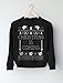 Tstars - Christmas Is Coming Ugly Christmas Sweater Sweatshirt Large Black