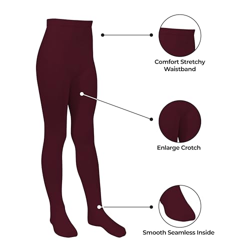 PICCOLO HOSIERY Girls Toddler Flat Knit Winter Tights, School Uniform – Heavyweight, Warm & Comfortable for Winter2