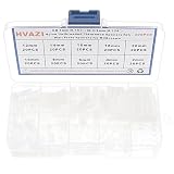 HVAZI OD 5mm(0.197') ID 3.2mm(0.126') White Nylon Unthreaded Clearance Spacers Standoffs Kit;Wall Plate spacers for M3 Screws;Round Straight Tube Standoffs Lengths from 2mm to 20 mm