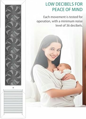 Image of Telescopic Vertical Window Fan 35-155cm Optional, Punch-Free Window Exhaust Fan for Home, Bedroom, Kitchen, Stepless Speed Control-1pcs