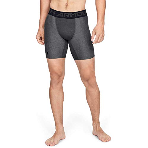 Under Armour HeatGear Armour 2.0 Comp Shorts, Pantaloni Corti Uomo, Grigio (Carbon Heather/Black 090), L