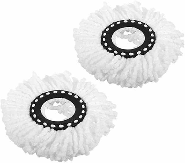 DIVCHI Set of 2 Replacemnt Microfiber Spin Mop Heads for Cleaning Floors