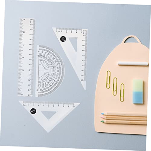 STOBOK 12 Conjuntos De Régua Transparente De 15 Cm Para Estudantes De Plástico Simples Régua Centimé