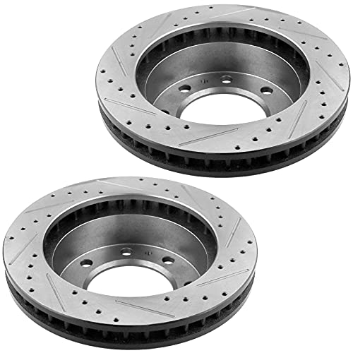 Motorbymotor Front Brake Rotors 324.6 Mm Drilled & Slotted Brake Rotor Fits For Chevy Avalanche Express 2500 3500 Silverado 1500 2500 3500, Gmc Savana 2500 3500 Sierra 1500 2500 3500 Yukon Xl #TOP1
