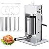 Sausage Stuffer, Manual 11LBS/5L Sausage Maker Machine, Meat Stuffer with Dual Speed, Stainless Steel Heavy Duty Sausage Filler with 5 Stuffing Tubes, for Commercial and Home Use