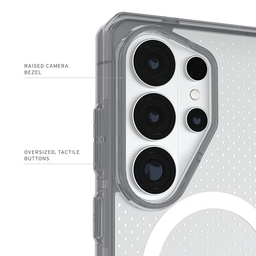Image of Urban Armor Gear UAG Designed for Galaxy S26 Ultra 5G Case, DOT - Compatible with Magnetic Charging Slim Transparent Rugged Military Drop Tested Protective Cover - True Clear Ice /Ash