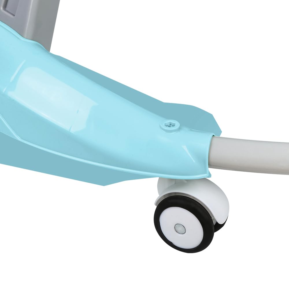 Trotteur Bébé Pliable pour Nourrisson de 6 à 18 Mois - Trotteur pour bébé avec Roues Silencieuses pour Enfant Garçons et Filles - Hauteur Réglable, Rangement Facile-70 * 70 * 91cm- Bleu