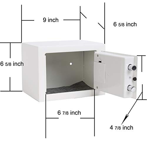 Yuanshikj Electronic Deluxe Digital Security Safe Box Keypad Lock Home Office Hotel Business Jewelry Gun Cash Use Storage (Silver 1) #TOP3