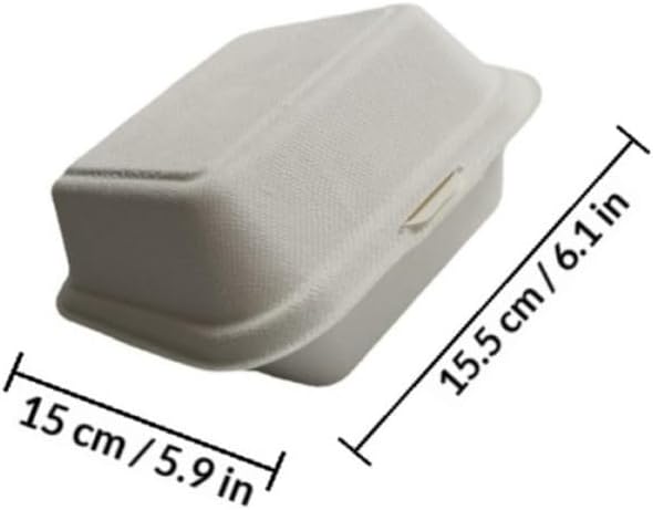 25pcs Biodegradable Bagasse Hamburger Boxes Large Capacity Fast Food Storage Containers Multi-functional Take-out Food Packaging for Picnic and Outdoor Use Random Color