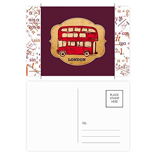 Carte postale Londres rouge pour correspondance créative et décoration de bureau
