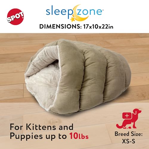 Ethical Pets Sleep Zone Cuddle Cave Pet Bed, 22-Inch, Tan by Spot - Image 3