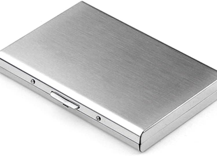 Stainless Steel Bank Credit Card Holder for Men Anti Protect Travel ID Cardholder Women RFID Wallet Metal Case