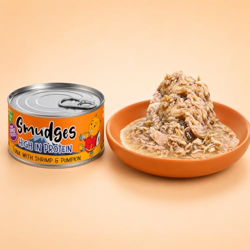 Image of Smudges Adult Cat Tuna Flakes with Shrimp & Pumpkin in Gravy 80g