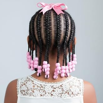 Donna Kids Jellylish 14mm Light Pink Silicone Hair Beads – Soft Rubber Beads for Hair Braiding, Ponytails, and Creative Styles, Squishy & Durable Accessory Pack for Kids