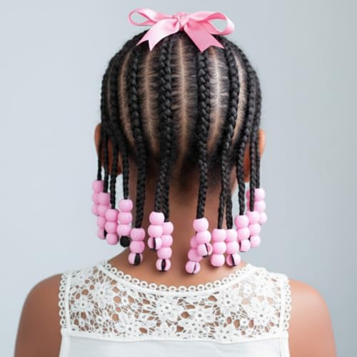 Donna Kids Jellylish 14mm Light Pink Silicone Hair Beads – Soft Rubber Beads for Hair Braiding, Ponytails, and Creative Styles, Squishy & Durable Accessory Pack for Kids