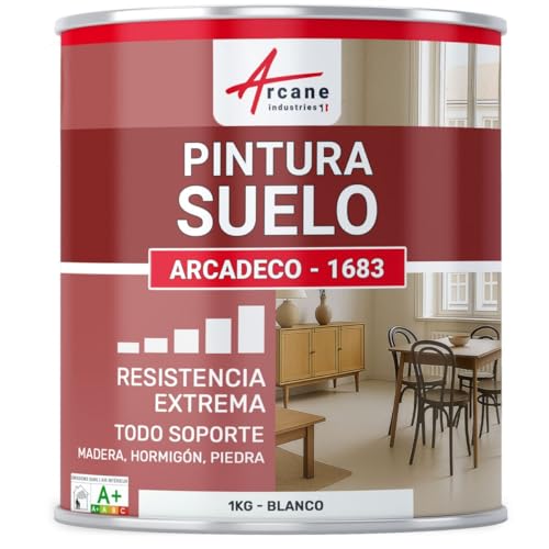 ARCANE INDUSTRIES Pintura para Suelos Interiores Poliuretano, multisoportes ARCADECO - 1683 - Blanco