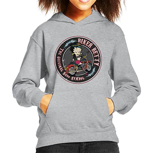Sweat à capuche Betty Boop Biker pour fille en coton premium de qualité supérieure