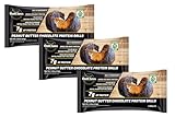 OutClass Nutrition, Peanut Butter Chocolate Protein Balls, Organic, Grass-Fed Whey, 6 Ingredients, 7g of Protein, Gluten-Free, Non-GMO, Low Sodium, Paleo Friendly, Kosher, High Fiber, No Added Sugar, No Junk, Real Food, Snack Bar, 3 Pack