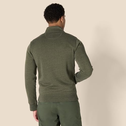 Image of Amazon Essentials Men's Standard Full-Zip Fleece Mock Neck Midweight Sweatshirt with Pockets