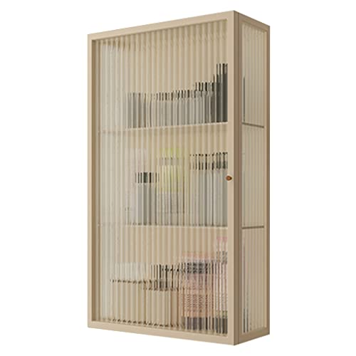 Botiquín de Metal, botiquín de Metal con Puerta de Vidrio, Armario de Pared para baño para Almacenamiento de Cocina y baño.