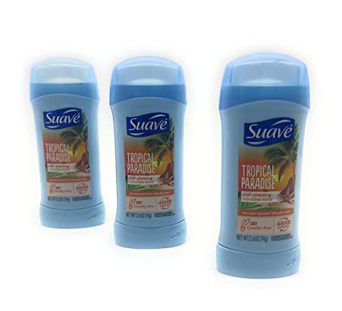 Suave 24 Hour Protection Invisible Solid Deodorant For Women, Tropical Paradise, 2.6 Ounce (Pack Of 3) #TOP2