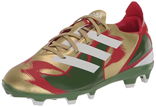 Adidas Gamemode Firm Ground Soccer Shoe, Gold Metallic/White/Tribe Green, 2 Us Unisex Little Kid #TOP19
