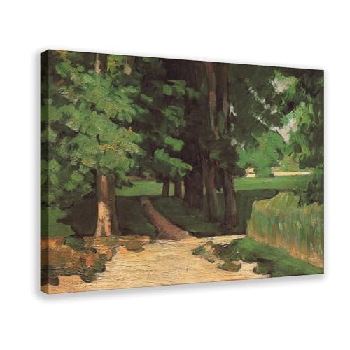 Impression sur toile de Cézanne Le Jas de Bouffan tableau 30,5 cm avec cadre suspendu pour salon