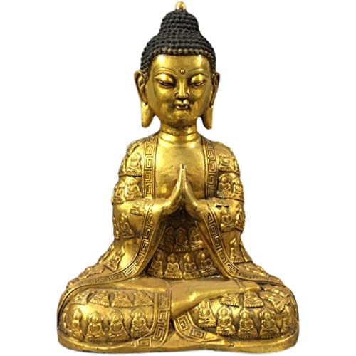 Statue de bouddha en bronze authentique de Shakyamuni pour décoration d'intérieur raffinée