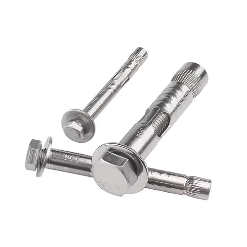 SYDARSYN Betonschrauben Dehnschraube Edelstahl Ankerschraube für Beton Ankerbolzen Betonanker M8x80mm (3 Stück)