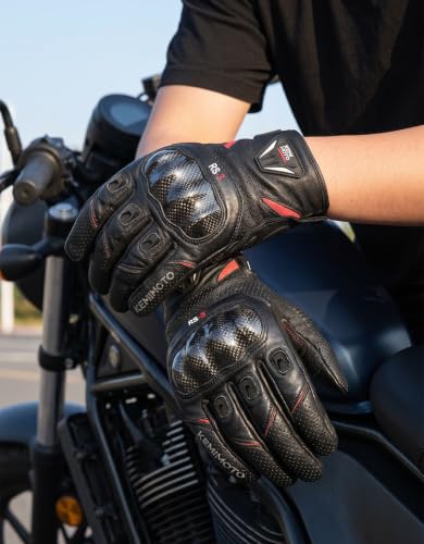 KEMIMOTO Sheepskin Leather Motorcycle Gloves