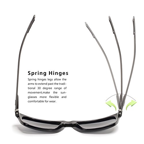 Image of Square Aluminum Magnesium Frame Polarized Sunglasses Spring Temple Sun Glasses