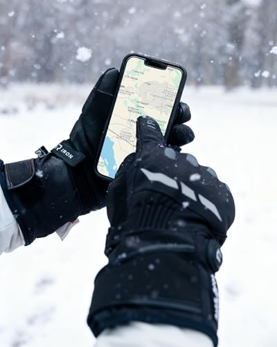 RIDEIRON 電熱グローブ バイク グローブ 冬 3000mAh 車載USB給電 電熱手袋 Type-C充電対応バッテリー 防寒防風防水 3秒速暖 スマート温度制御 スマホ対応 ヒーター手袋 4段階温度調節 通勤通学 バイク 釣り 滑り止め メンズ レディース ブラック の商品画像 1