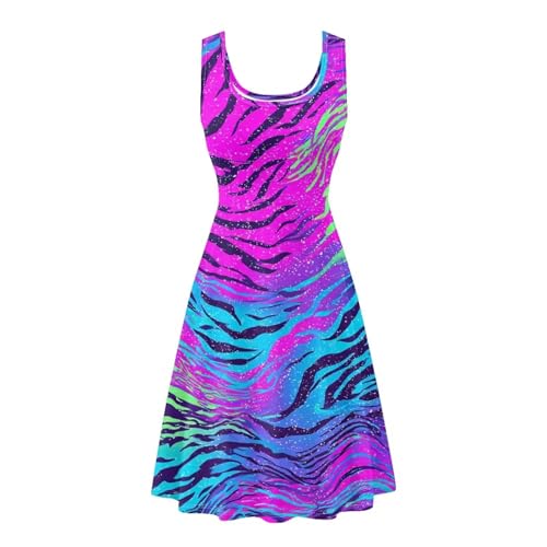 Image of Dreaweet Casual Sleeveless Dresses for Women Girls, Round Neck Tank Dresses with Pockets Summer Sundress Size XS-4XL