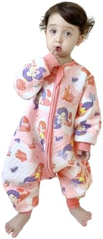 LILBESTIE Toddler Sleeping Bag, 1.5 TOG Soft Cotton Baby Sleep Bag with Feet Baby Sleep Bag with Feet Long Sleeve Sleep Sack (Art Classes, 18M-3T)