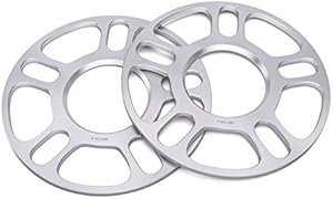 StanceMagic - 5mm 5x114.3 Hubcentric Wheel Spacers (60.1mm Bore) Compatible with Toyota Avalon Camry Supra Scion Tc Lexus ES300 ES330 ES350 IS250 IS300 IS350 GS300 GS350 (Silver - Pack of 2)