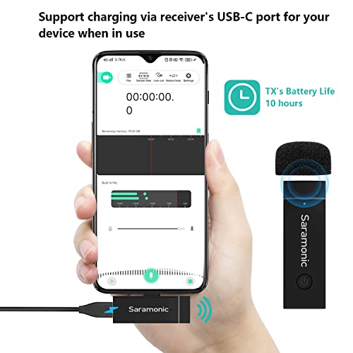 Saramonic Wireless Microphone For Android, Blink Go-U1 Wireless Lavalier Microphone With Noise Cancellation For Samsung/Lg/Pixel/Android Type-C Devices Youtube Vlog Facebook Live Stream Interview #TOP2