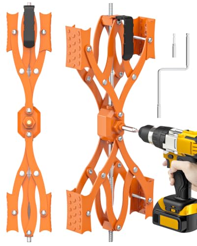 Image of RV Wheel Chocks Stabilizers for Campers Travel Trailers, Drill Adjust 2PCS (Orange)