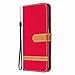 Produktbild für Samsung Galaxy A32 5G Hülle Flip Lederhülle Handyhülle Book PU Leder Tasche Case mit Kartenfach und Magnet Ständer Schutzhülle Handytasche für Samsung Galaxy A32 5G Handy Hüllen rot