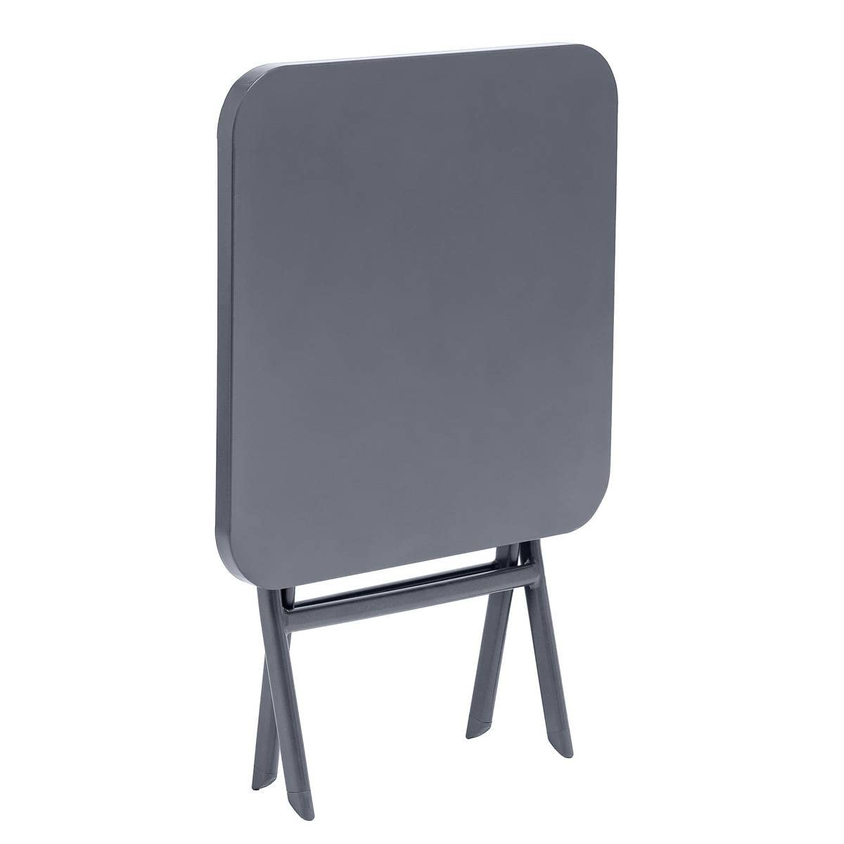 HESPERIDE - Table d'appoint de Jardin Carrée Greensboro Gris Graphite - 40 x 40 cm - Acier Traité Epoxy Antirouille