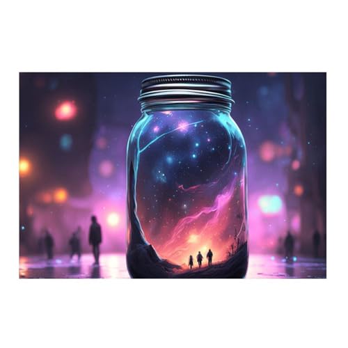 Poster Le pot de l'univers GAEKKO de dimension 50 x 50 cm sans cadre a suspendre facilement