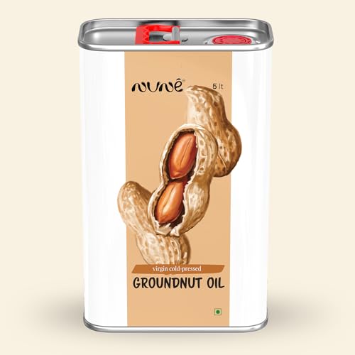 Image of Nune Virgin Organic Cold Pressed Groundnut Oil - 5 Litre 100% Pure Natural & Certified Unrefined Cooking Oil | Rich Aroma & Real Flavoured Oil