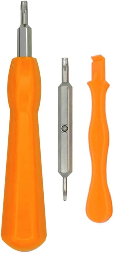 MTQY 2 IN 1 Steel Double-ended Screwdriver with an Orange Crowbar for Doorbell Replacement, Battery Change