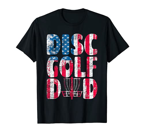 Hombre Canasta de golf vintage con diseño de bandera americana, 4 de julio Camiseta