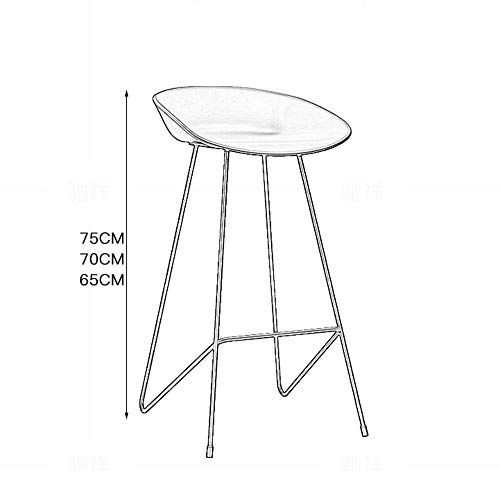 Gskd Bar Stool Modern Counter Stool With Back Kitchen Dining Chair With Footrest Barstools Metal Frame, Sitting Height 65Cm 70Cm 75Cm, Set Of 1 #TOP5