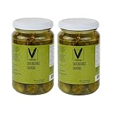 Viniteau Spanish Caperberries In A Vinegar & Salt Brine - 370mL (12.5oz) Pack of 2 Jars | Hand Picked, Medium Sized, No Additives or Preservatives